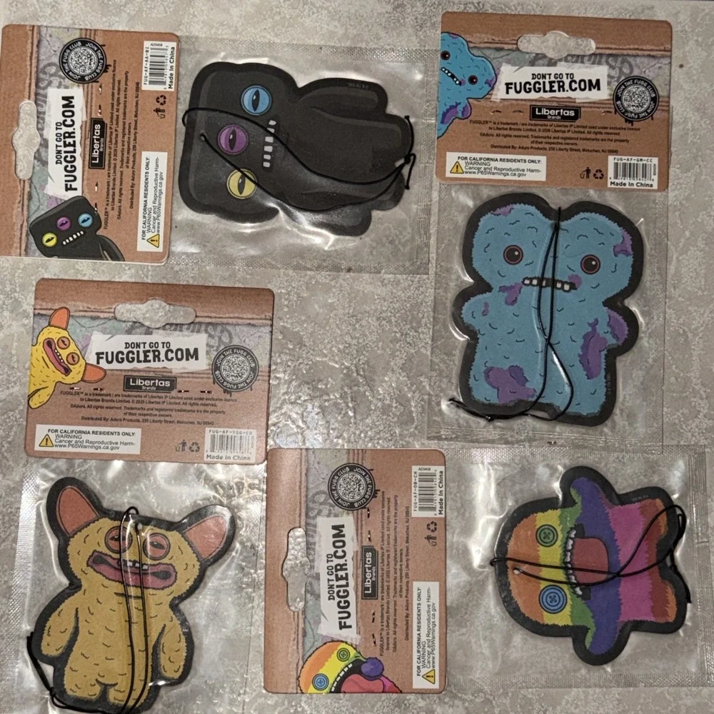 4 Fuggler Car Air Fresheners Funny Ugly Monster Grin Gaptooth Oogah Boogah Alien